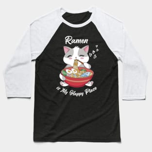 Ramen Lovers Happy Place Design Baseball T-Shirt